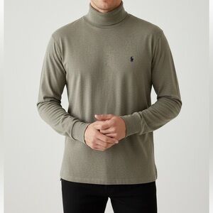 Polo Ralph Lauren Men Large Light Academia Turtleneck Poetcore Preppy VTG
